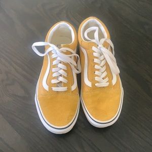 yellow old skool vans worn once